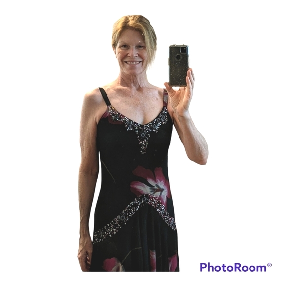 NWT Midnight Velvet Beaded dress - Picture 1 of 5